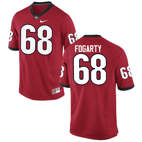 Men Georgia Bulldogs #68 Sean Fogarty College Football Jerseys-Red - Click Image to Close